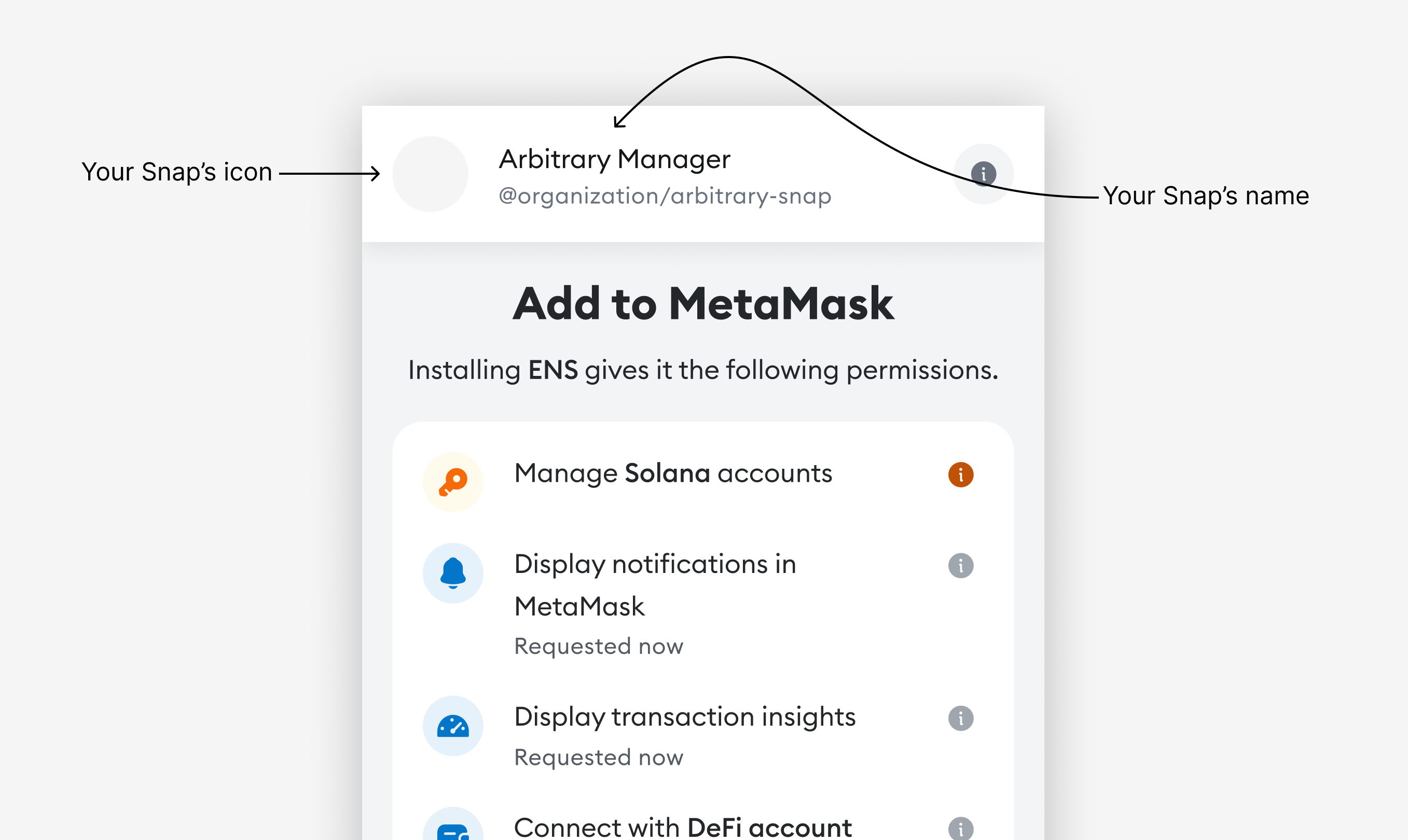 How your Snap's icon and name are displayed during installation